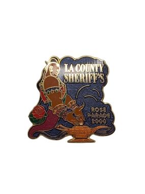 LA County Sheriff Rose Parade 2000 Pin Genie Magic Lamp Enamel Lapel Pin Vintage